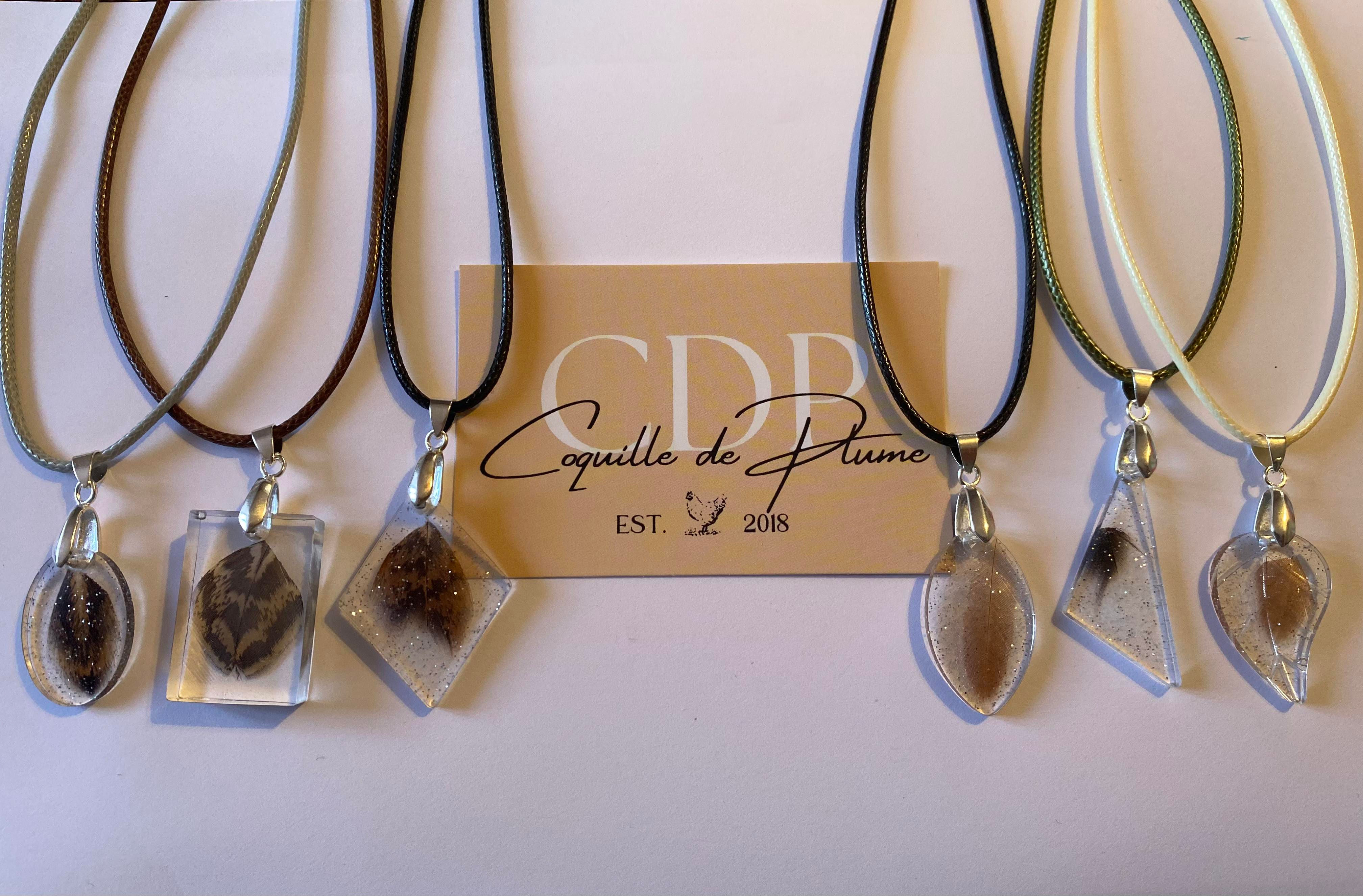 Collier Plume et Epoxy