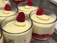 Raspberry marscarpone trifle