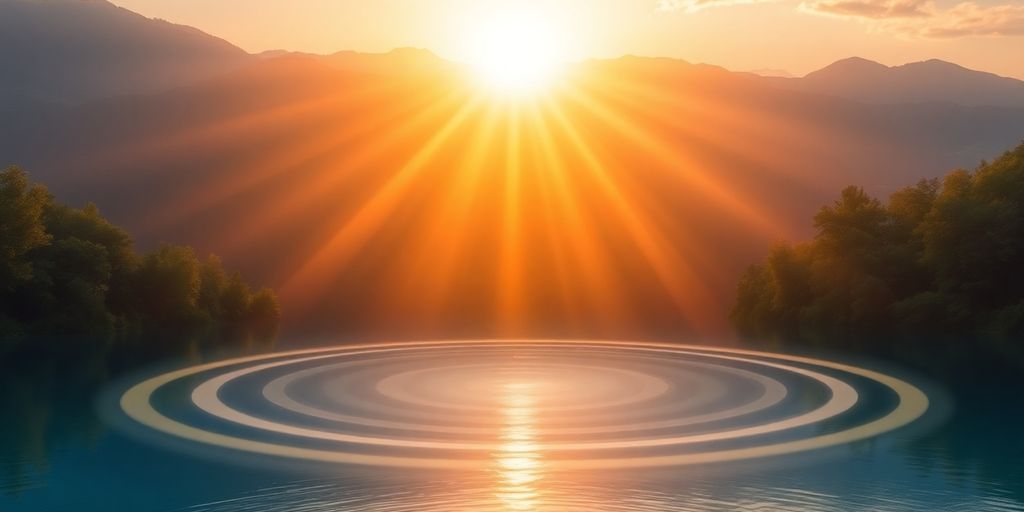 Sound healing scene with singing bowls and tuning forks