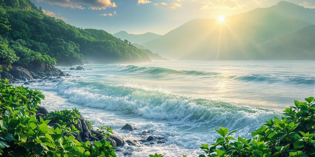 Abstract waves representing the 528 Hz Miracle Tone frequency