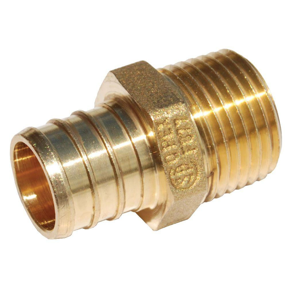 1/2" x 3/4" Brass PEX Male Adapter (1/2" PEX x 3/4" MPT)