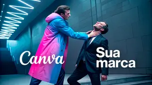 uma imagem ilustrando o aplicativo de edição Canva sufocando a marca de um empresário