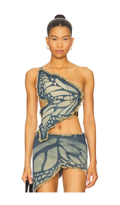 Butterfly Top In Blue