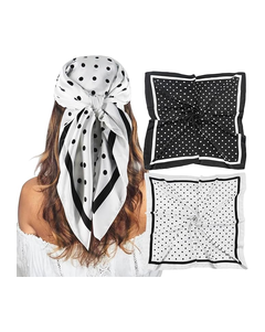 35" Square Silk Like Head Scarf