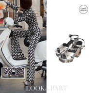 split image showing actress on one side and product silhouette on other side