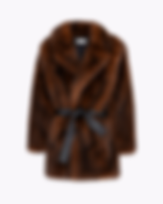 Ernest W Baker Faux Fur Belted Coat (Fall 2023 Collection)