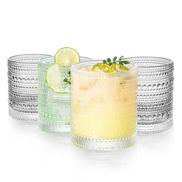 clear drinking glasses