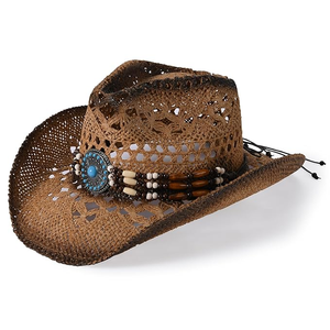 Straw Cowboy Hat Wide Brim