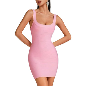 Bodycon Bandage Dress (in Pink)