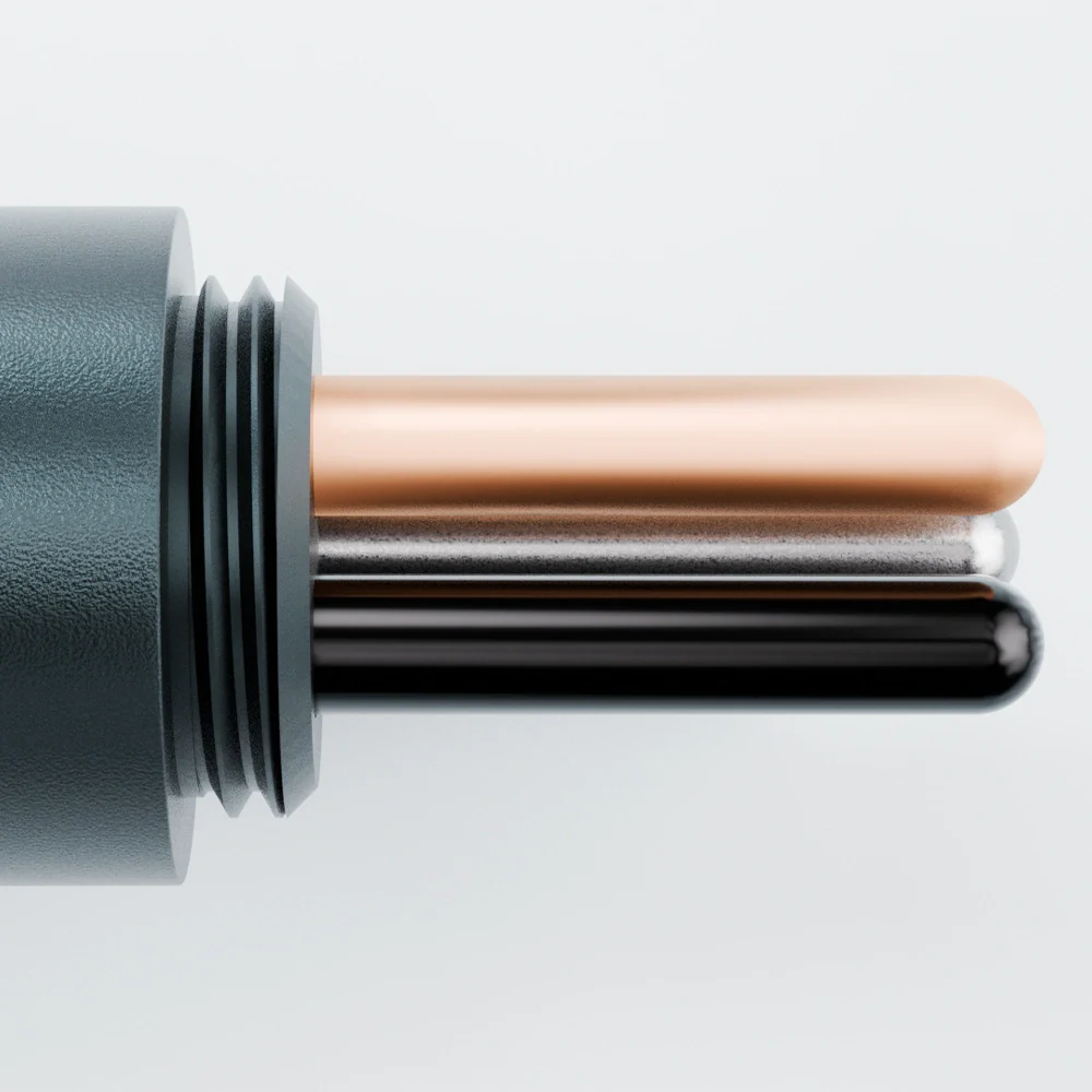 zoomed in view of the tip of a face massager