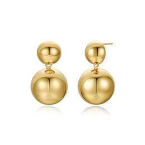 Gold Plated Ball Drop Earrings