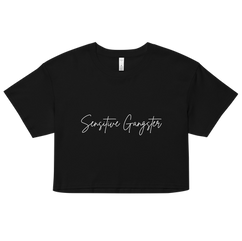 Black t-shirt with white font