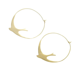 Bird Hoop Earrings