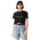 Thumbnail: Womens Crop Top - "Look the Part" Logo Print (Black)