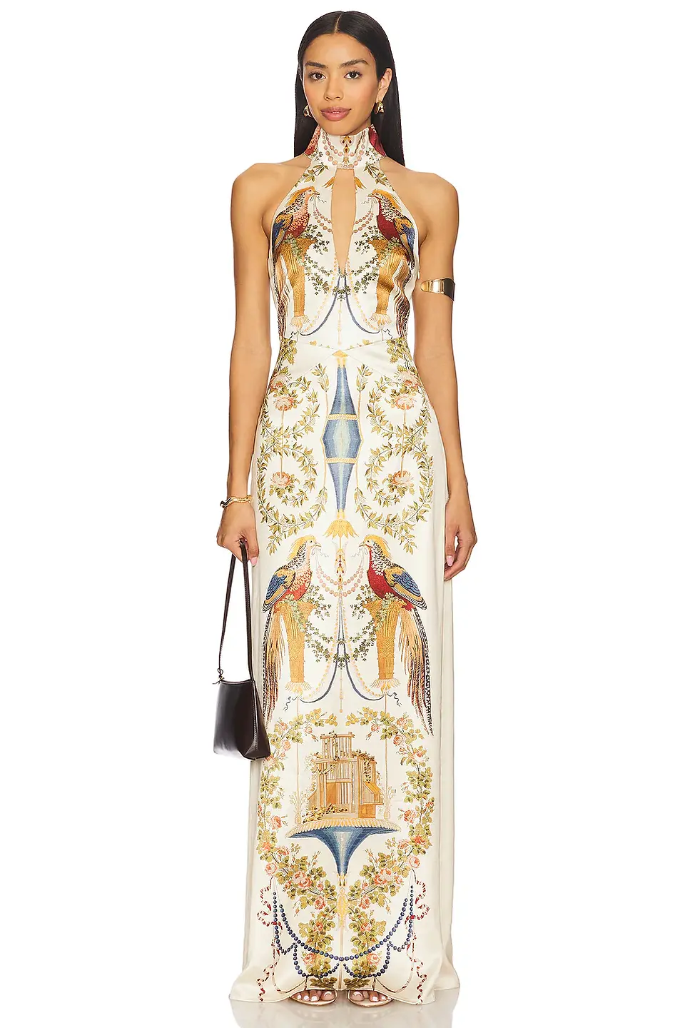 long halter neck dress