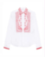 Ermanno Scervino Cotton Muslin Shirt with Manjaro Embroidery