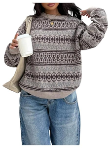 Women's Vintage Fair Isle Crewneck Sweater