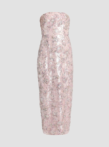 Jasmine Sequined Strapless Gown
