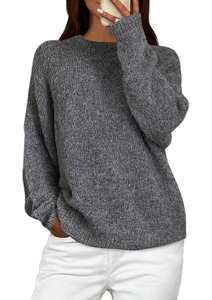 Womens Fall Long Sleeve Sweater Crew Neck