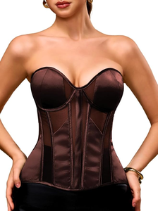 Women's Classic & Elegant Satin Corsets Adjustable Lace-Up