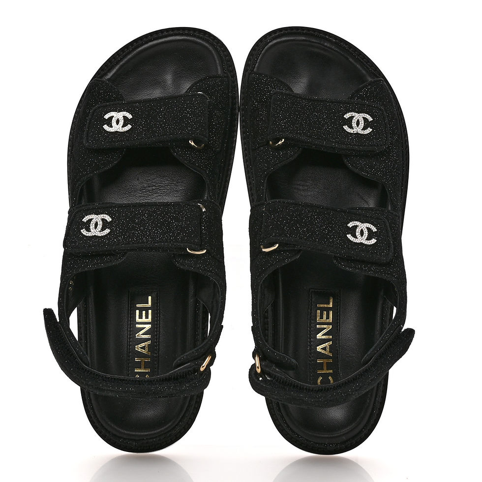 black velcro sandals