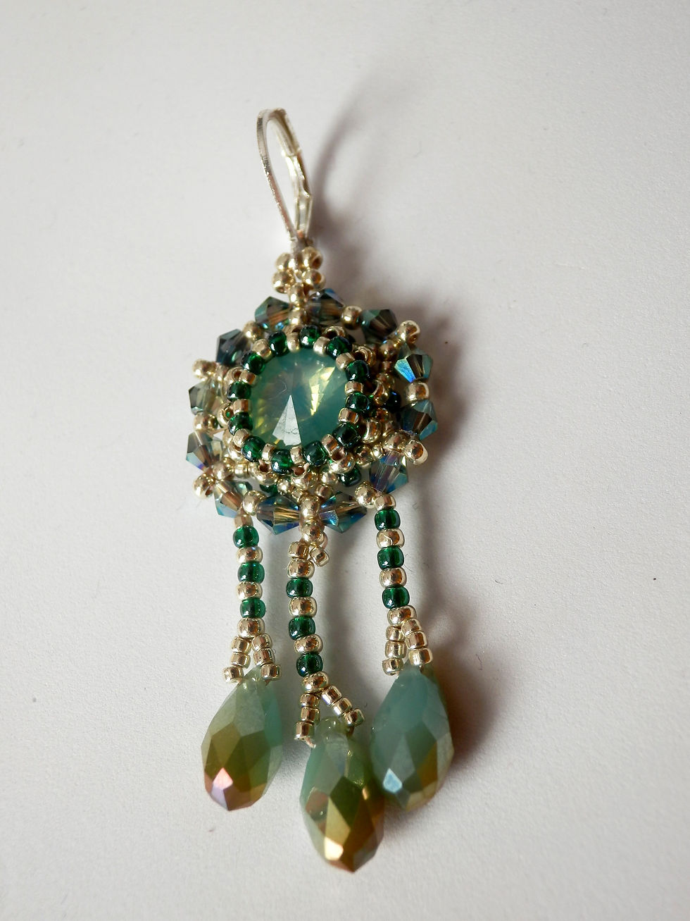 Thumbnail: Silver and Turquoise Fringe Earrings