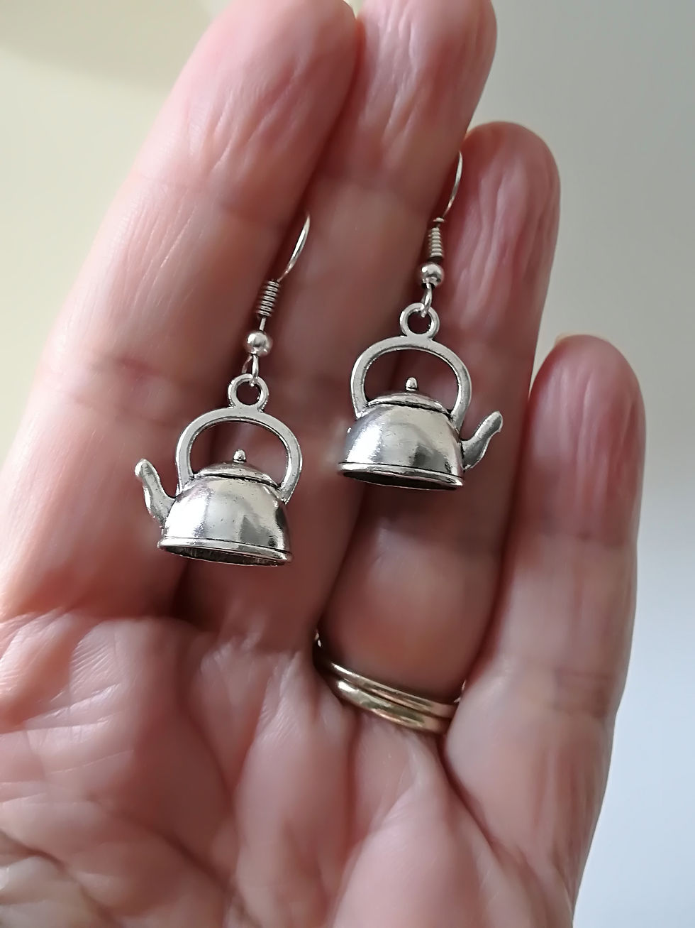 Silver Tea Pot Earrings