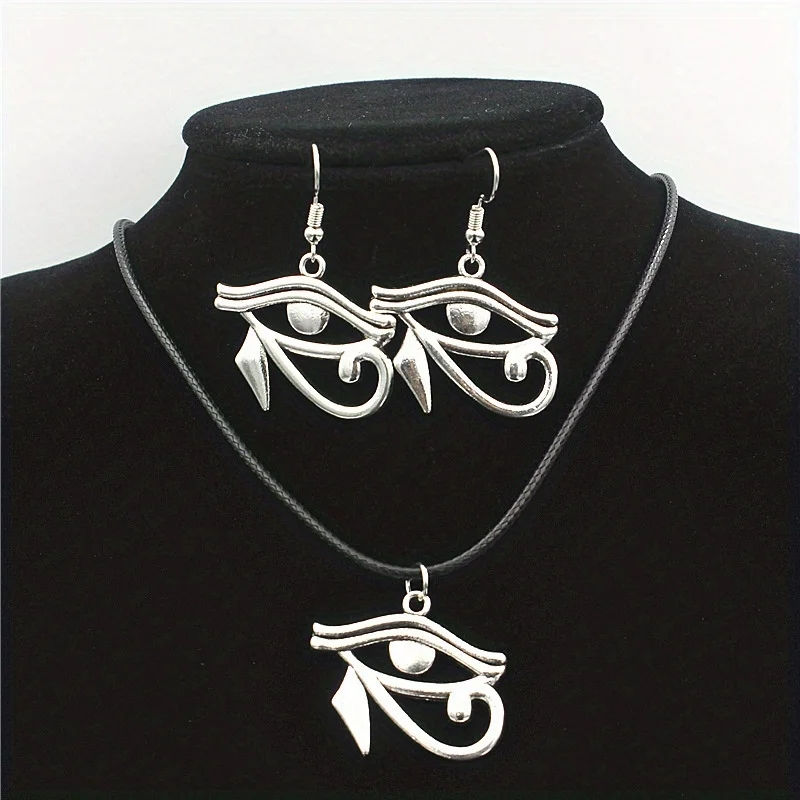 Thumbnail: Ancient Egypt Eye Of Horus Necklace + Earings