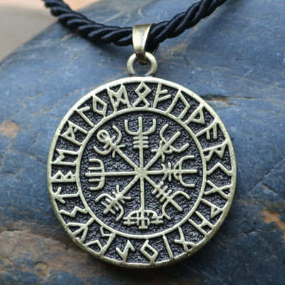 Thumbnail: Viking Odin Runavin necklace For Women Men SYMBOL OF NORSE RUNIC NORSE Runes Veg