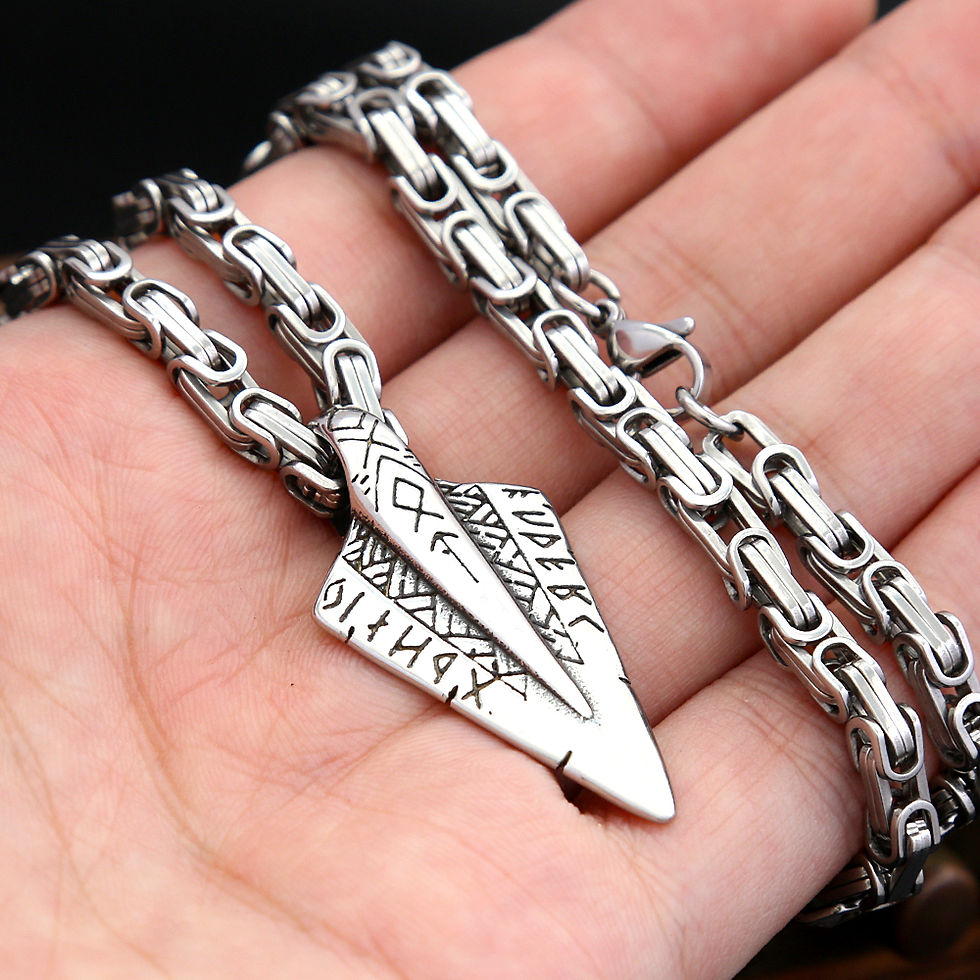 Thumbnail: Vintage Viking Spear Pendant Stainless Steel