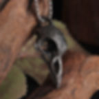 Thumbnail: Retro Gothic Crow Skull Necklace + Motorcycle Punk