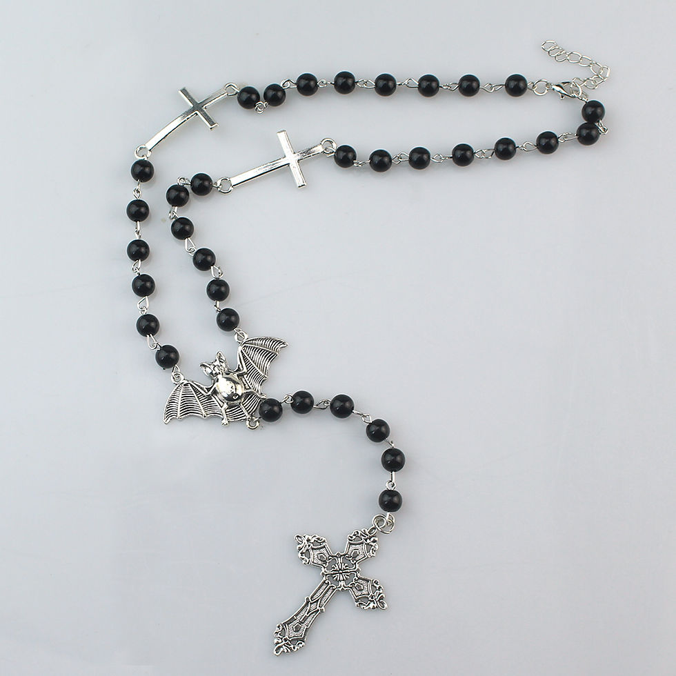 Thumbnail: Vampire Ankh Rosary Necklace