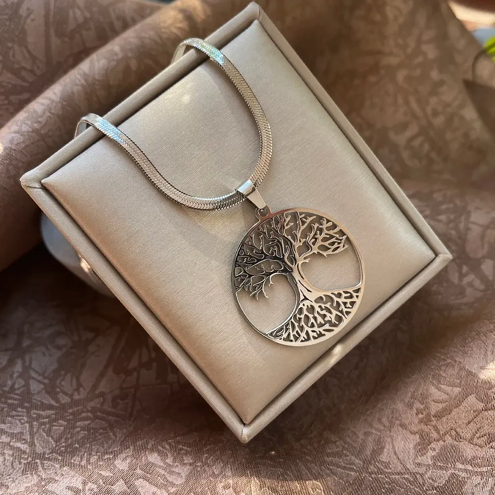 Thumbnail: Jeshayuan Tree Of Life Rhinestone Pendant Necklace