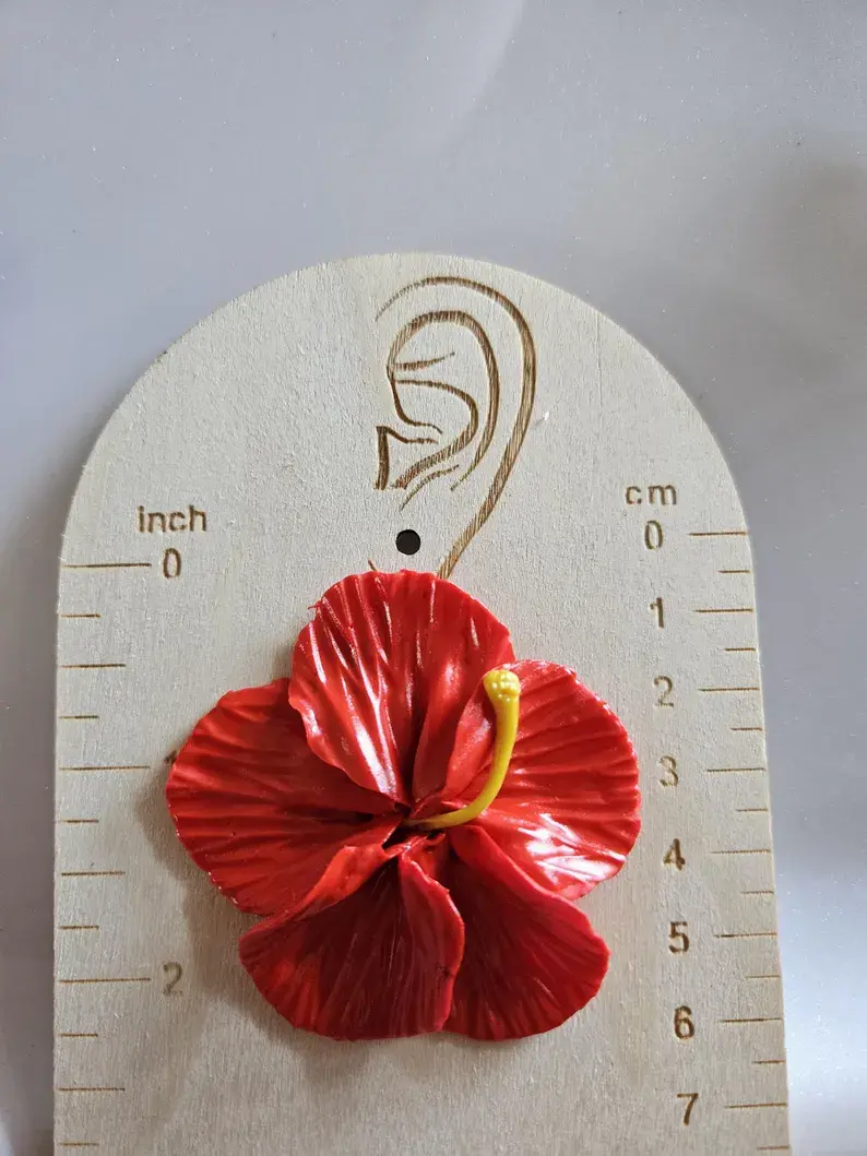 Thumbnail: Puerto Rican Maga Flower Hair Clip Polymer Clay - Two size
