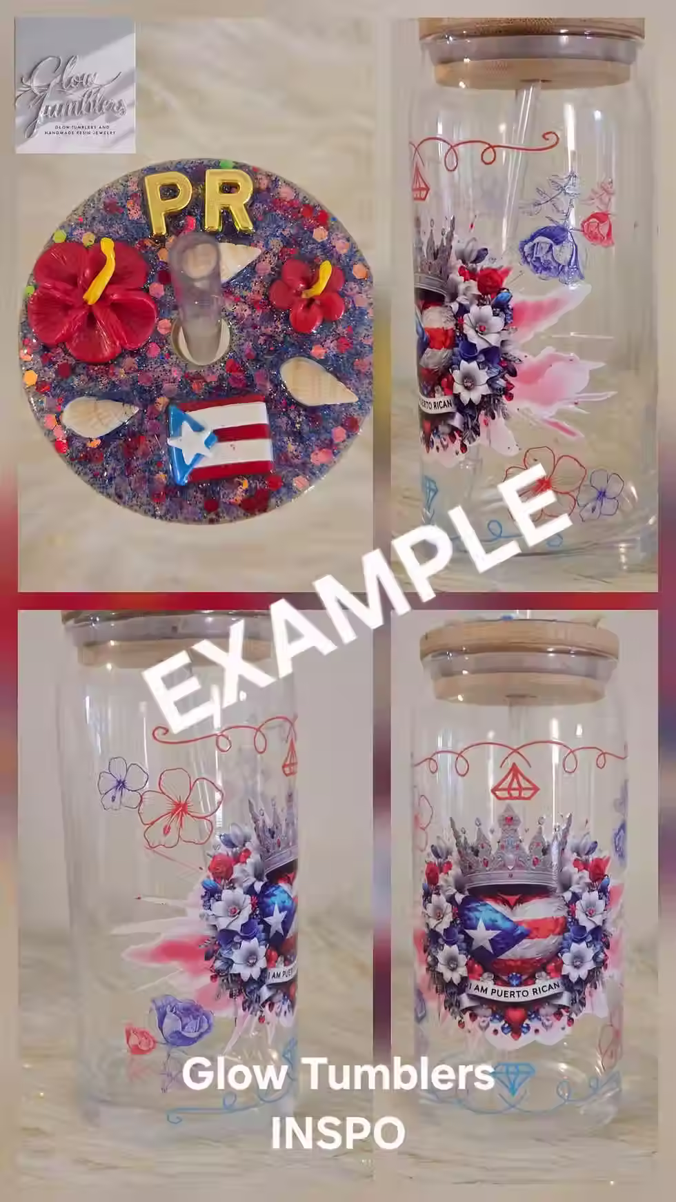 Thumbnail: Handmade Clay Pieces for DIY, Tumblers, Pendants & Crafts – Puerto Rican Icons