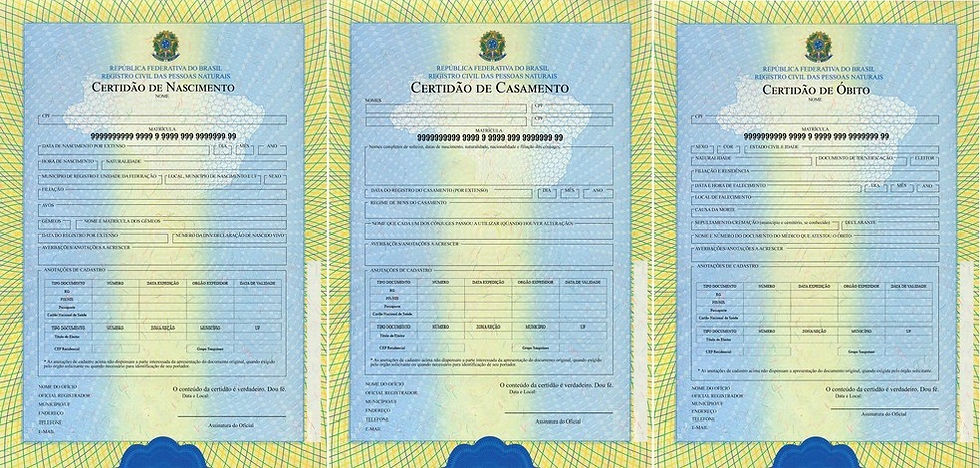 Novas Certidões