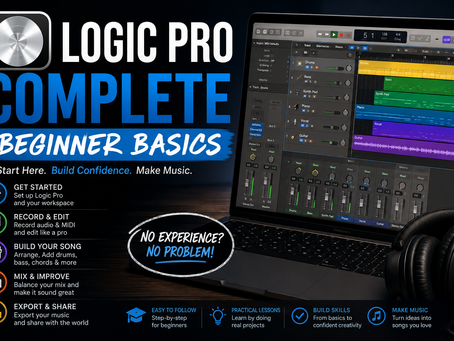🎵 Logic Pro Complete Beginner Basics – Easy Guide for New Music Producers