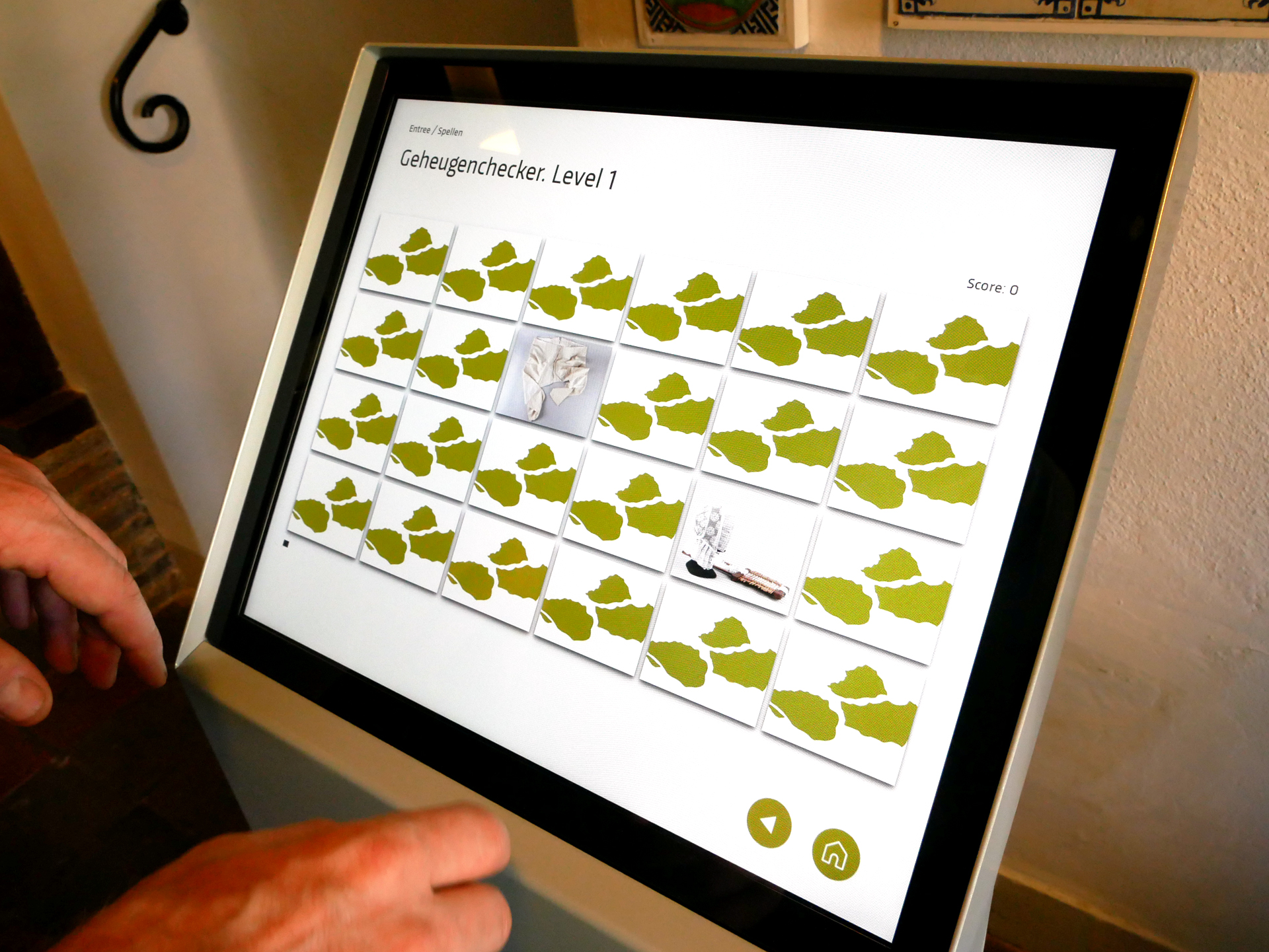 Leerspellen op een touchscreen