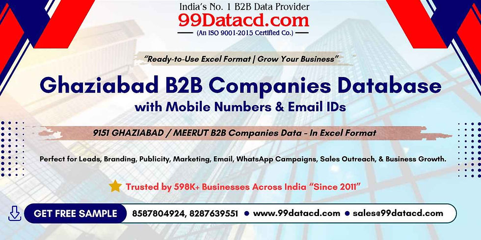 Verified Ghaziabad Company Directory – High-Quality Business Leads