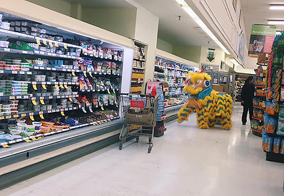Jing Ying performs Lion Dance at Garneau Safeway