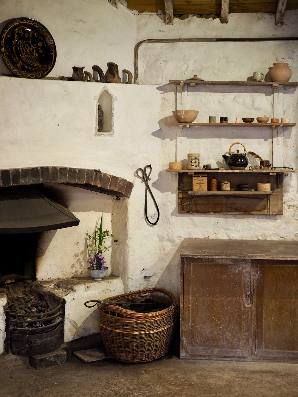 fireplace at Leach Pottery in St Ives