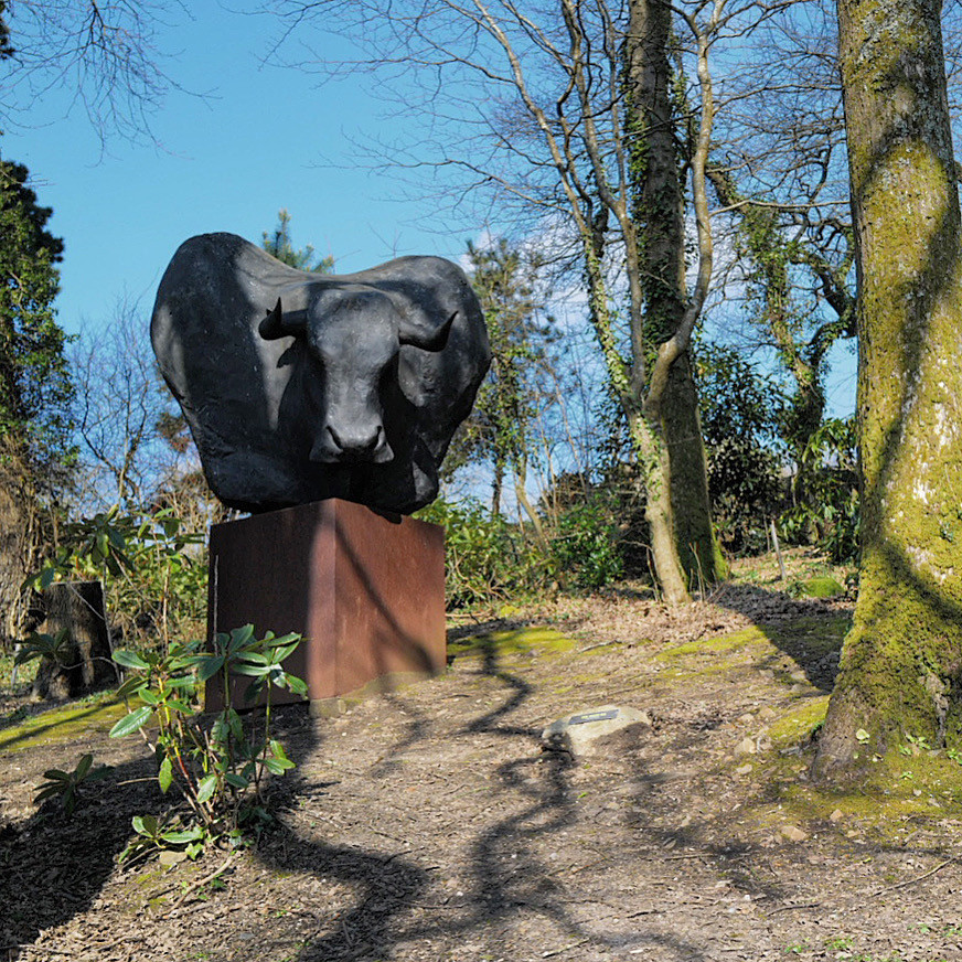 A sculpture of a minotaur by Tim Shaw