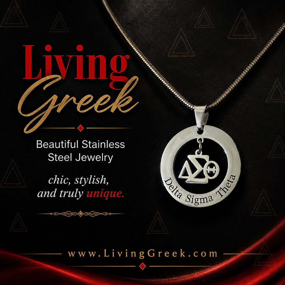 Thumbnail: Delta Circle Symbol – Floating Stainless Steel Pendant 
