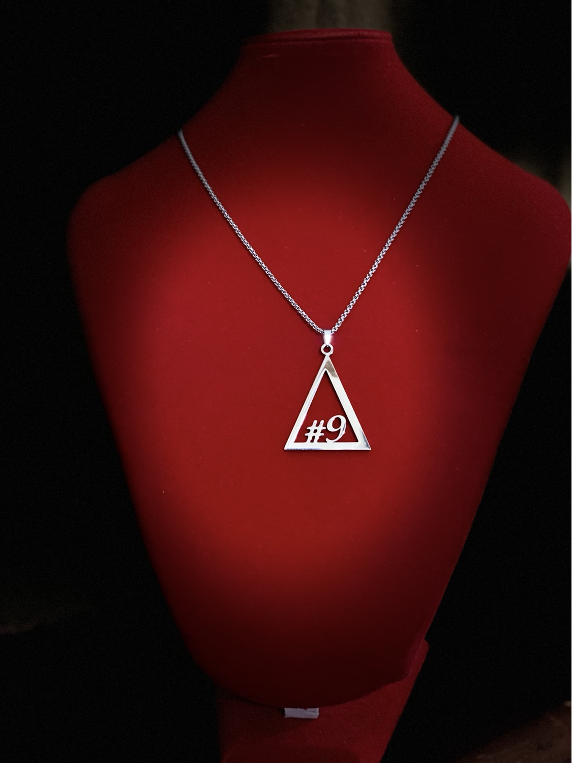 Thumbnail: Delta #1 - #10 Line Numbers SILVER Stainless Steel Pendant-Necklace!