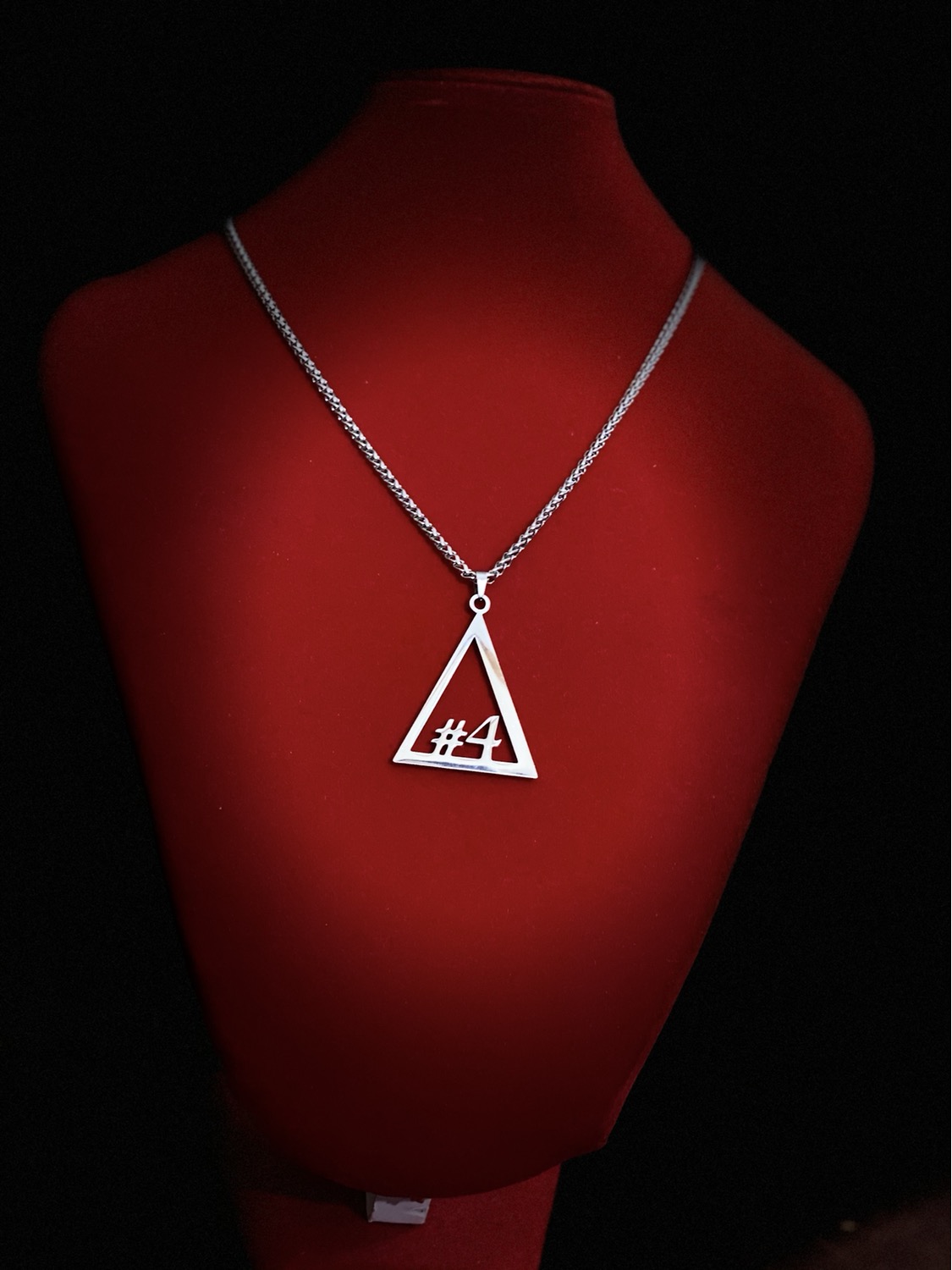 Thumbnail: Delta #1 - #10 Line Numbers SILVER Stainless Steel Pendant-Necklace!