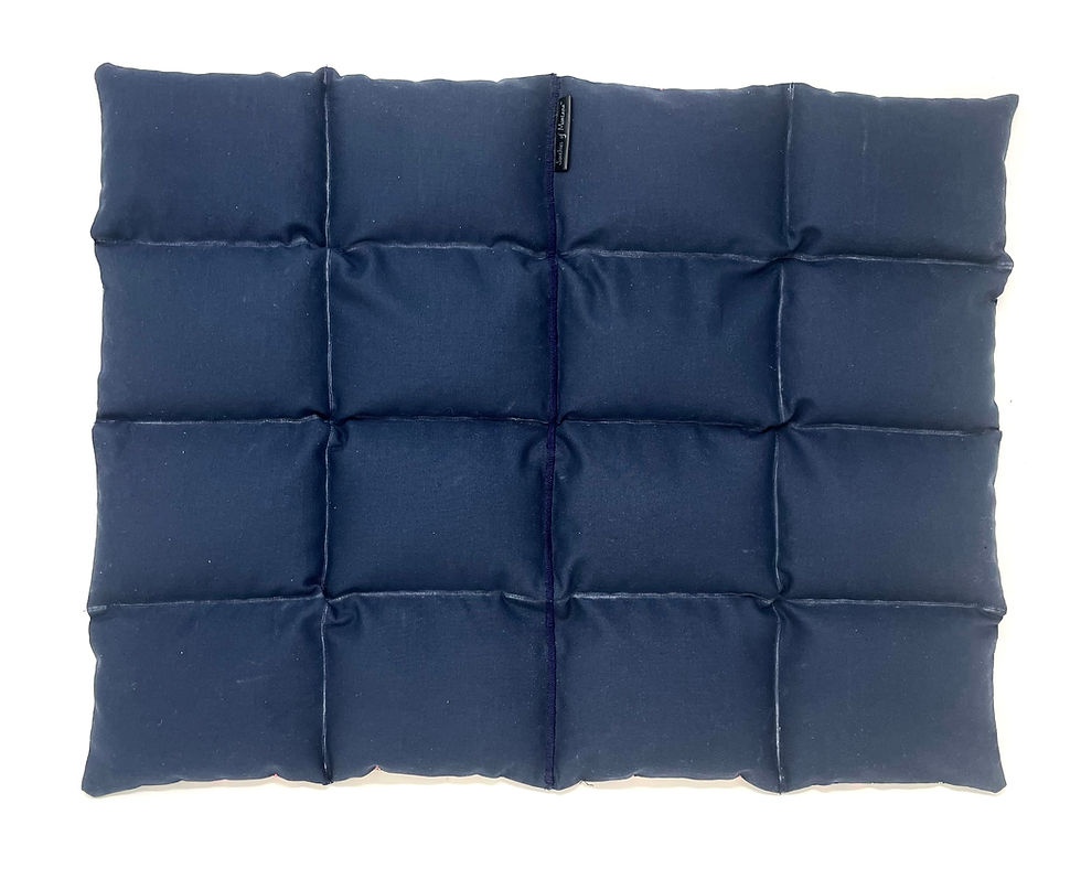 Thumbnail: Navy blue quilted flat pad