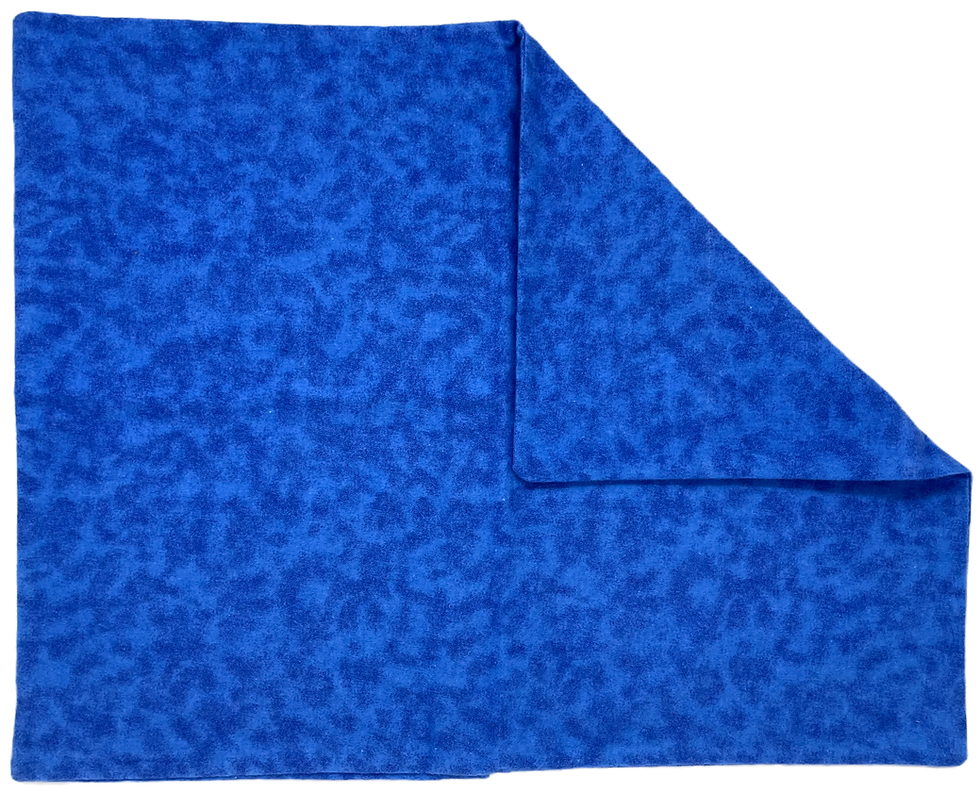 Blue cotton flat pad, folded