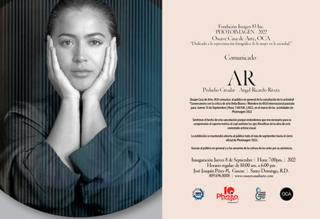 Cancelación de la actividad “Conversatorio Preludio Circular"del artista visual Ángel Rivera en OCA