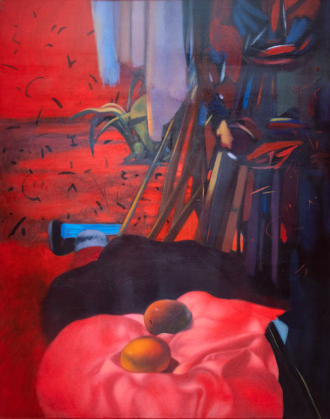 Óleo y acrílica sobre lienzo / 70"x55" / 1993