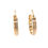 Thumbnail: 14 karat tricolor gold diamond cut round hoop earrings